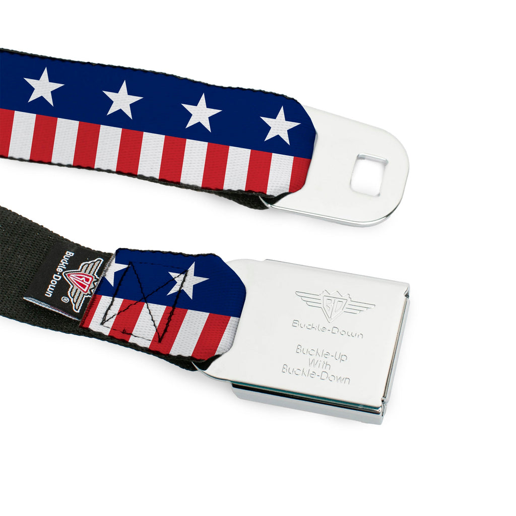 USA Stars & Stripes 2 Seatbelt Belt – World Cup 2026 Edition (Blue/White/Red/White)